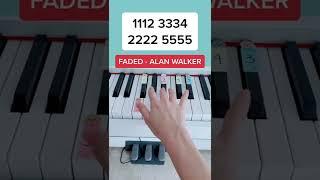 Faded - Alan Walker (Piano Tutorial) #easypianotutorial #pianobeginner #fadedpiano #summypiano