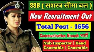 SSB New Recruitment Out. सशस्त्र सीमा बल SI Head Constable & Constable भर्ती. Total Post 1656.