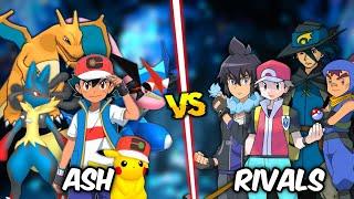 Ash Ketchum's Aces Vs Rivals| Pokemon Battle | Ash's Strongest Pokemon | PokeUltra D #pokemon