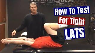 Latissimus Dorsi Muscle Length Test (Tight Lats?)