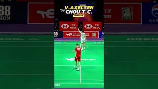  Insane Rally: Axelsen vs. Chou T.C. Badminton Battle!  - "  Well played my friend🫡 #badminton