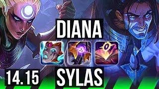 DIANA vs SYLAS (JGL) | Rank 3 Diana, 14/2/8, Legendary, Rank 24 | VN Challenger | 14.15