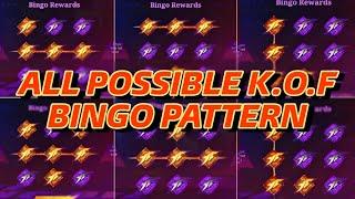 ALL POSSIBLE BINGO PATTERN FOR KOF SKIN |  MOBILE LEGENDS X KOF