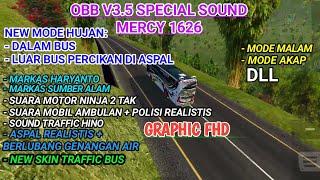 OBB BUSSID TERBARU V3.5 SOUND MERCY 1626 + UPGRADE MODE HUJAN LUAR BUS