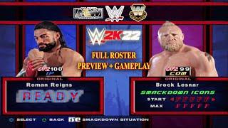 WWE 2K22 PS2 - SmackDown HCTP 2K22 Patch PS2 Full Roster preview