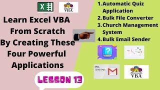 MS Excel VBA Tutorials For Beginners Lesson 13 - How to Create a User Form