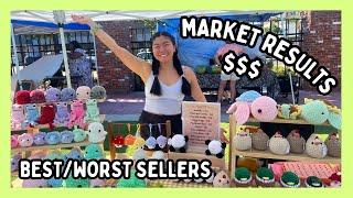 How Much $$ I Made, Best Sellers, Prices, What Didn't Sell  Crochet Market Vlog, Amigurumi Edition