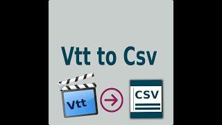 subtitle Vtt To Csv converter