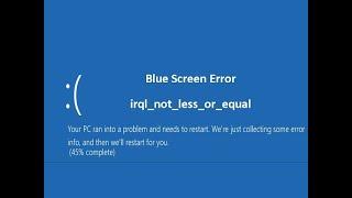 How to Fix Blue Screen irql not less or equal on an Acer Computer Windows 10