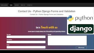 Contact Us - Python Django Forms and Validation