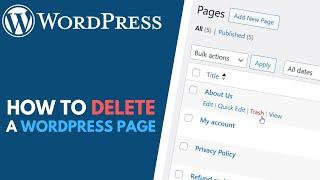 WordPress: How to Delete Pages Individually and in Bulk