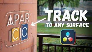 DaVinci Resolve Fusion Tutorial | Track an Image to Wall in Under 10 Minutes! #davinciresolve #edit
