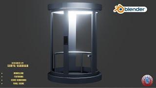 CYLINDRICAL ELEVATOR 3D MODELLING & EEVEE RENDERING || BLENDER 2.9