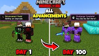 We Completed ALL ADVANCEMENTS In 100 Days In Minecraft Hardcore | Duo 100 Days