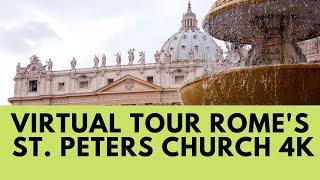 Virtual Tour of Rome's St. Peters Church with local expert tour guide 4K