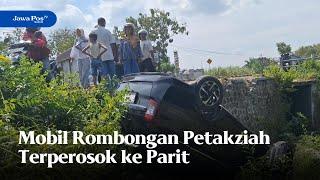 MAGETAN - Mobil Rombongan Petakziah Terperosok ke Parit