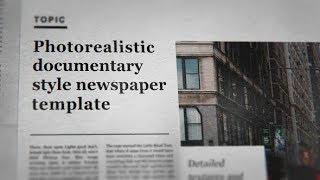 Photorealistic Modern Newspaper Template  After Effects Template  AE Templates