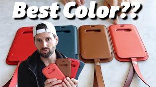 iPhone 12 and iPhone 12 Pro LEATHER SLEEVE REVIEW!! (What is the BEST COLOR??)