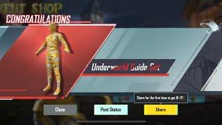 Underworld guide set | BANANA SET | MYTHIC LOBBY#crateopening #pubgmobile #bgmihighlights #YADIYT