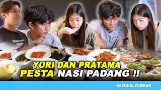 MAKANAN FAVORIT YURI DI INDONESIA  NASI PADANG !! PRATAMA,AFDHAL YUSMAN