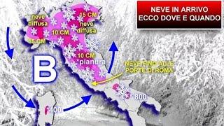 METEO ITALIA- INTENSA NEVICATA IN ARRIVO A BASSISSIMA QUOTA!!! GELO SIBERIANO