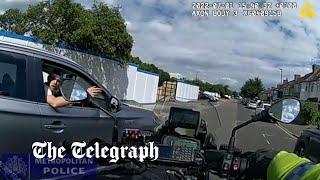 Metropolitan Police officer rammed off motorbike during traffic stop in London