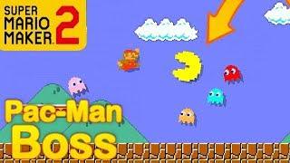 Mario Maker 2 - How to make a Pac-Man boss battle (Mario Maker Boss ideas)