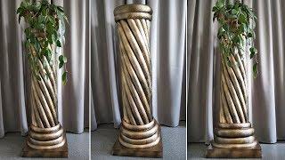 How to make do-it-yourself flower stand. Stand for flowers-column