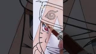 Drawing Letter " N " - Naruto Uzumaki || Stained Art #shorts #naruto #narutoshippuden #drawinganime