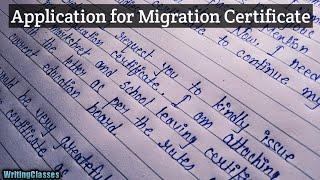 Application for Migration Certificate from your school||@WritingClasses1