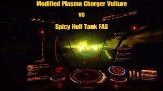 Elite Dangerous PvP: Modified Plasma Charger Vulture vs Spicy Hull Tank FAS