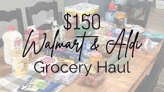 Weekly Grocery Haul at Walmart & Aldi | $150 for Groceries & Household Items!