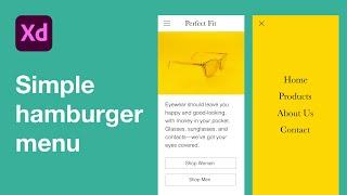 How to make a hamburger menu animation in Adobe XD