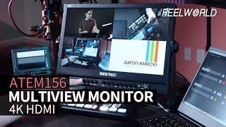 SEETEC ATEM156 Multiview Broadcast Monitor 15.6 Inch with 4 HDMI Input Output