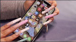 ASMR IPHONE TAPPING 2022 (What's on m iPhone) ~Tracing, Soft Spoken~ TINGLES/RELAXING/FALL ASLEEP