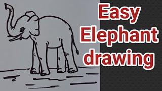 How to draw an elephant | elephant drawing with Navin