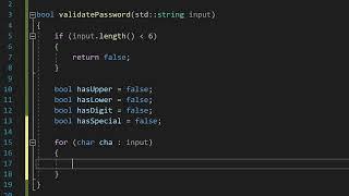 How to Validate a Password Using C++ (Simple)