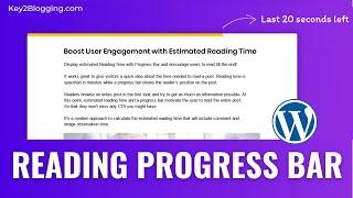 How To Add A Reading Progress Bar In WordPress | Read Meter