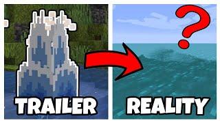 Minecraft Water Splash ( 1.18 Trailer Vs Reality)