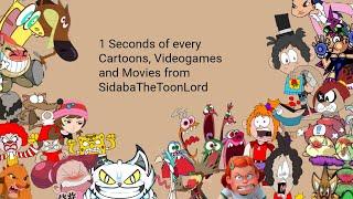1 seconds of every cartoons, videogames, animes, movies and others from SidabaTheToonLord