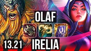 OLAF vs IRELIA (TOP) | 2.5M mastery, 1100+ games, 6/2/8 | KR Grandmaster | 13.21