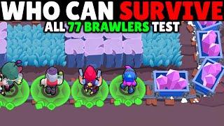 Who Can Survive? Minecart Vs Brawlers With All 77 Brawlers Test!