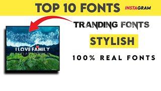 Top 10 fonts for status Video/best Fonts stylish fonts #font #bestfonts  @lalitsrivastavaVlog