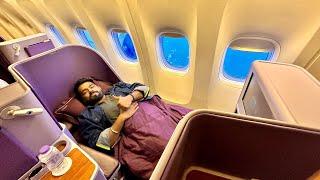 Luxurious THAI AIRWAYS Boeing 777 BUSINESS CLASS with 5 star Dining |