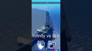 Infinity user vs skilled player in blade ball #roblox #shorts #bladeball