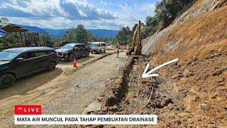  LIVE || The process of making drainage in Batu Jomba, and the spring appears again