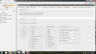 phpmyadmin Users and Privileges