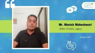 OFA MFD Testimonial |  Manish Maheshwari | Jaipur