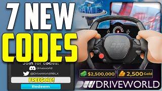 *NEW* ALL WORKING CODES FOR DRIVE WORLD IN AUGUST 2024! ROBLOX DRIVE WORLD CODES