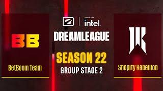 Dota2 - BetBoom Team vs Shopify Rebellion - Game 2 - DreamLeague Season 22 - Group Stage 2
